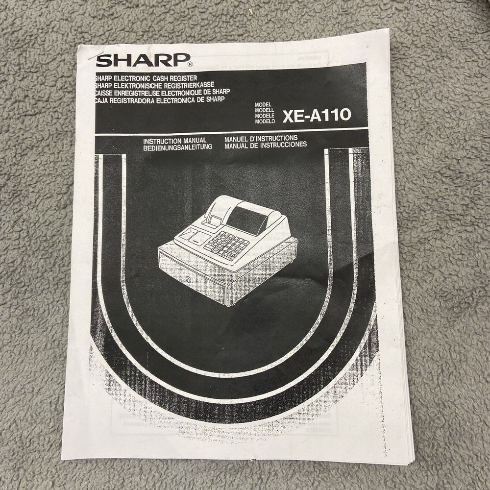 Sharp XE-A110 Cash Register MANUAL Only‎